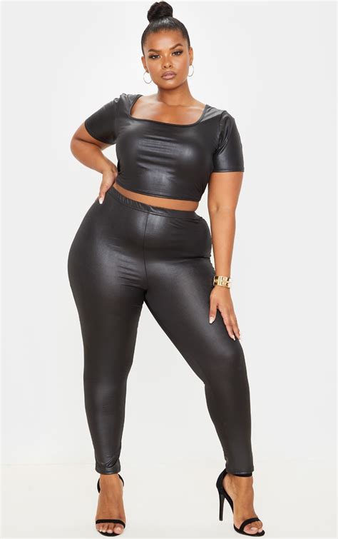 plus size liquid leggings|plus size wet look leggings.